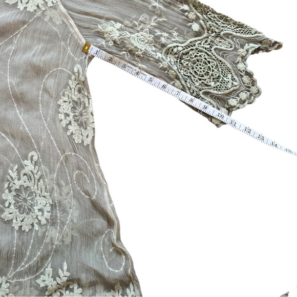 Hazel Embroidered Silk Dress Tunic Boho Woman’s Size Medium - Picture 8 of 9